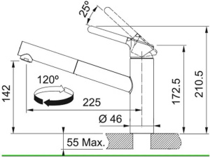Кухонный кран Franke Orbit pull-out 115.0623.055, хром