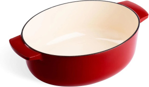 Жаровня чугунная овальная KitchenAid 5,6 л красный