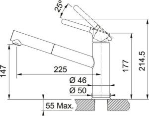 Кухонный кран Franke Orbit pull-out 115.0623.059, Ореховый