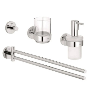 Набор аксессуаров 4 в 1 Grohe Essentials Cube 40847001, хром