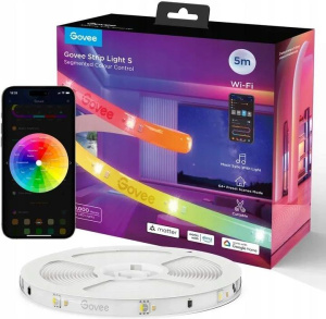 Светодиодная лента Govee H612ACD1, RGBICW, Wi-Fi, 5 м