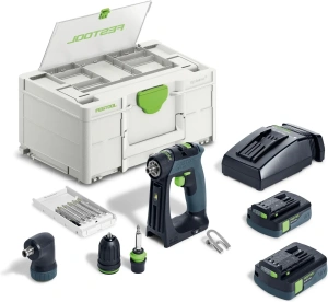 Аккумуляторная дрель-шуруповёрт Festool CXS 18 C 3,0-Set, 2×3,0 А·ч АКБ, ЗУ, Systainer