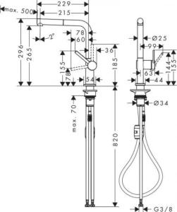 Смеситель для кухни Hansgrohe Talis 270 (72808000) хром
