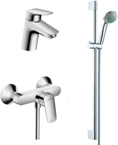 Душевой комплект Hansgrohe Logis 71070000 + 71600000 + 27763000, хром