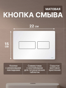 TECE solid панель смыва с двумя клавишами, матовая, 9240433 (белый)
