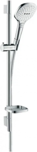 Душевой набор Hansgrohe Raindance Select E 120 / Unica S Puro 65 см, хром/белый 26620400