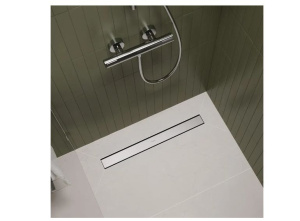 Комплектный линейный слив Hansgrohe RainDrain Go 700 56272800, шлифованная нержавеющая сталь