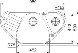 Кухонная раковина Franke Antea AZG 661-E 114.0676.226, оникс