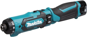 Дрель-шуруповёрт Makita DF012DSE 7,2V с АКБ 2x1,5 Ah и ЗУ