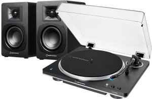 Стереокомплект Audio-Technica AT-LP70XBT + AT-SP3X, черный