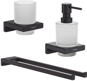 Набор аксессуаров Hansgrohe AddStoris 41749670+41770670+41745670, матовый черный