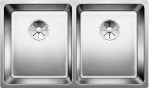 Кухонная мойка Blanco Andano 340/340-IF 522981, нержавеющая сталь, гладкая поверхность