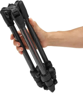 Штатив Manfrotto Befree Advanced Carbon Twist AS с шаровой головкой ARCA, чёрный, серебряный