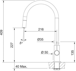 Кухонный кран Franke Ambient Evo 115.0373.950, черный