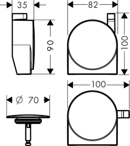 Внешний элемент Hansgrohe Exafill S 58117140, матовая бронза