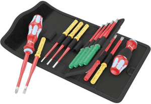 Набор отвёрток Wera Kraftform Kompakt VDE Stainless 17 Extra Slim 05006631001