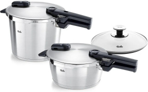 Набор скороварка 6L + фритюрница 3,5L Fissler Vitaquick Premium+крышка (602410130800)