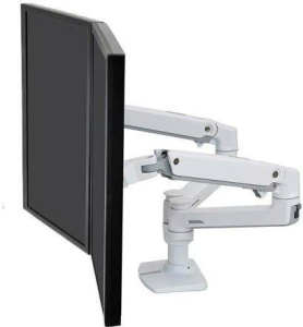 Ergotron LX Dual Side-by-Side Arm Ergotron 45-491-216(белый) Крепление для двух мониторов
