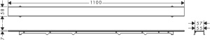 Внешний сливной элемент Hansgrohe Raindrain Rock 100см 56033000