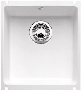 Кухонная мойка Blanco Subline 375-U PuraPlus Ceramics 516035, глянцевый белый