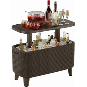 Садовый бар Keter Bevy Bar, 83,5 x 40 x 50-74 см, раттан каппучино (17209510)
