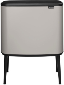 Мусорное ведро Brabantia Bo Touch Bin 255021, 3 × 11 л, мягкое серое