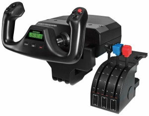 Комплект Logitech G Flight Yoke System с блоком рычагов Throttle Quadrant, черный