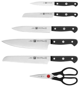 Набор кухонных ножей ZWILLING Gourmet, 36133-210, 7 предметов, с блоком для самозаточки ножей
