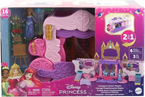 Набор Mattel Disney Princess - Карета-замок 2-в-1, игровой набор с фигурками и аксессуарами - Дисней Принцессы HWX17