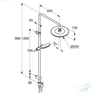 Душевая лейка со шлангом Hansgrohe Activera S 28074000, хром