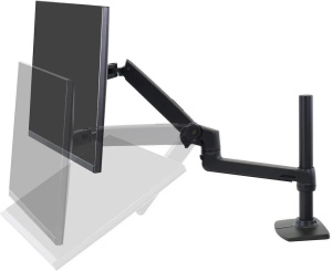 Настольный кронштейн для монитора с удлинённой стойкой Ergotron LX Desk Monitor Arm Tall Pole (45-537-224) чёрный