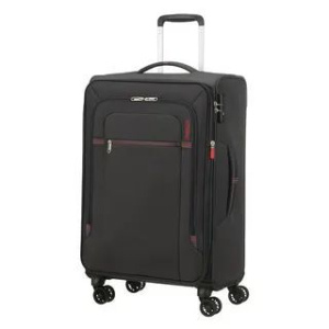 American Tourister Crosstrack Большой расширяемый чемодан - Серый/Красный 110k