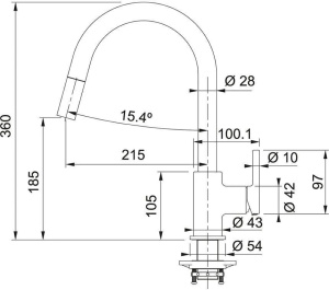 Кухонный кран Franke Lina pull-out 115.0626.081, белый полярный
