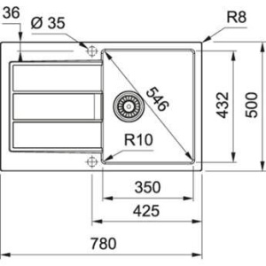 Кухонная раковина Franke SIRIUS SID 611 114.0284.166, белый полярный