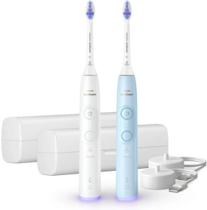 Комплект из 2 электрических зубных щеток Philips Sonicare 6100 HX7400/06 + HX7406/02