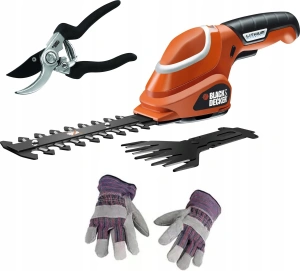 Аккумуляторные ножницы-кусторез BLACK+DECKER GSL700KIT-QW