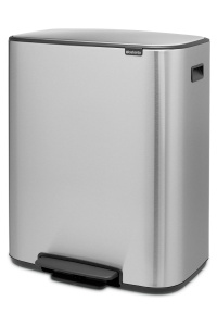 Мусорное ведро с педалью Brabantia 211324 60л, матовая сталь