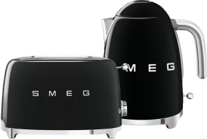 Набор тостер+чайник SMEG TSF01BLEU + KLF03BLEU чёрный