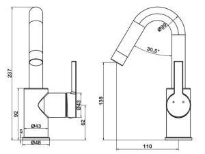 Смеситель для умывальника Hansgrohe Zesis S 74740670, черный