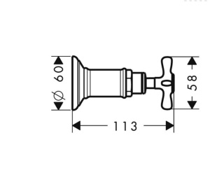 Шланговое подключение Hansgrohe Axor Montreux 16871800 серый