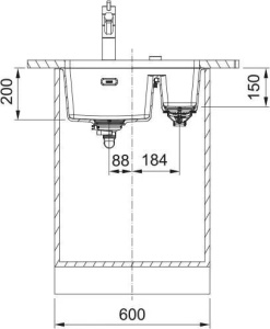 Кухонная раковина Franke Maris MRG 160-34-15 sbr 125.0687.264, матовый черный