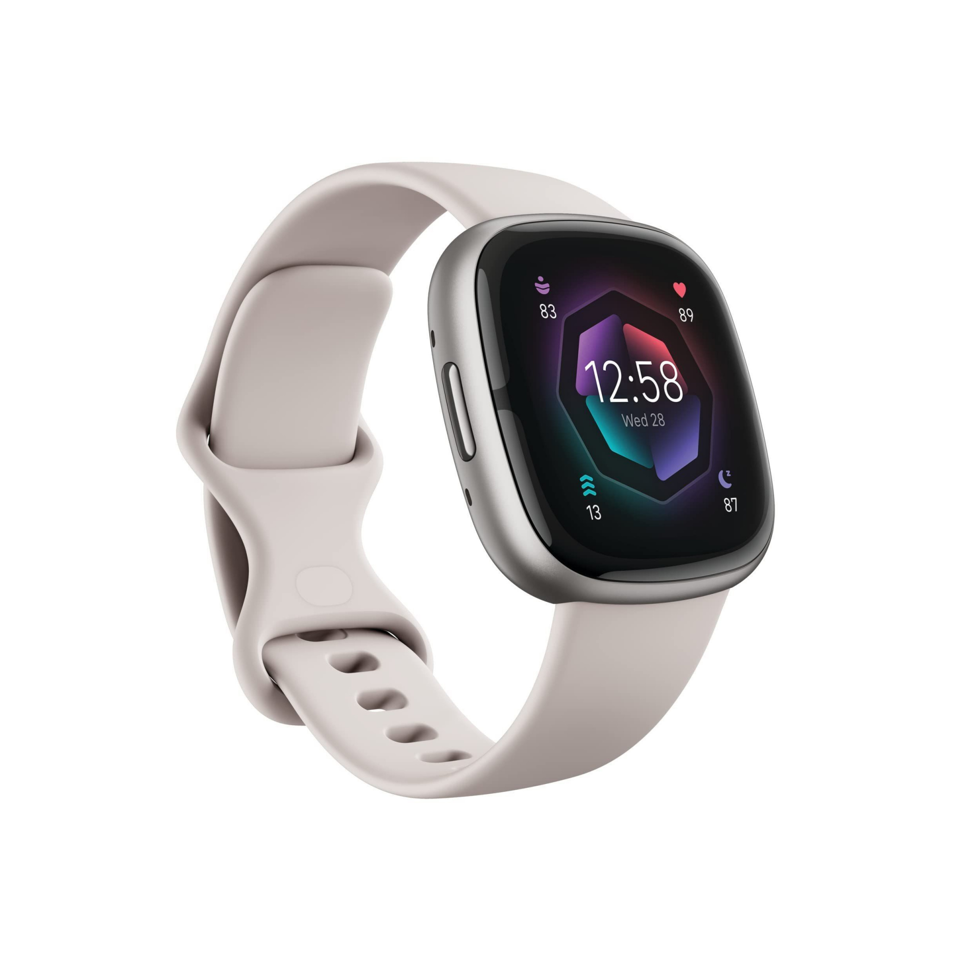 Умные часы FitBit Sense 2 Lunar White / Platinum