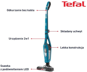 Пылесос вертикальный Tefal Dual Force 2in1 TY6751