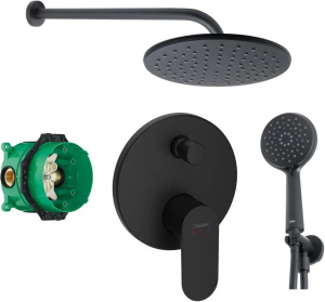 Душевой гарнитур Hansgrohe Rebris S IN000P041, чёрный матовый
