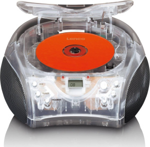 CD-проигрыватель с FM-радио Lenco SCD-24, прозрачный