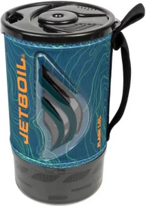 Туристическая плита JETBOIL New Flash 2.0 Ocean Topo, синий, чёрный, оранжевый