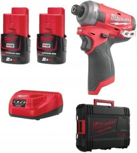 Аккумуляторный ударный шуруповерт Milwaukee M12 FQID-202X 4933464973 2х2,0 Ач в кейсе HD Box с АКБ и ЗУ
