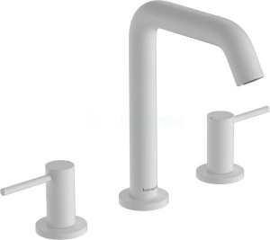 Смеситель для раковины Hansgrohe Tecturis S 3-Отверстие 150 Push-Open 73330700, белый матовый