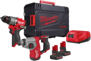 Набор аккумуляторных инструментов Milwaukee M12 FPP2Y-502X M12 FPD2 + M12 FHAC16 4933500138 2х5,0 Ач в кейсе HD Box с АКБ и ЗУ