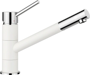 Кухонный смеситель Blanco Kano Silgranit-Look 525030, белый, хром